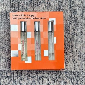 Clinique Happy Perfume Trio - Orange and Silver
